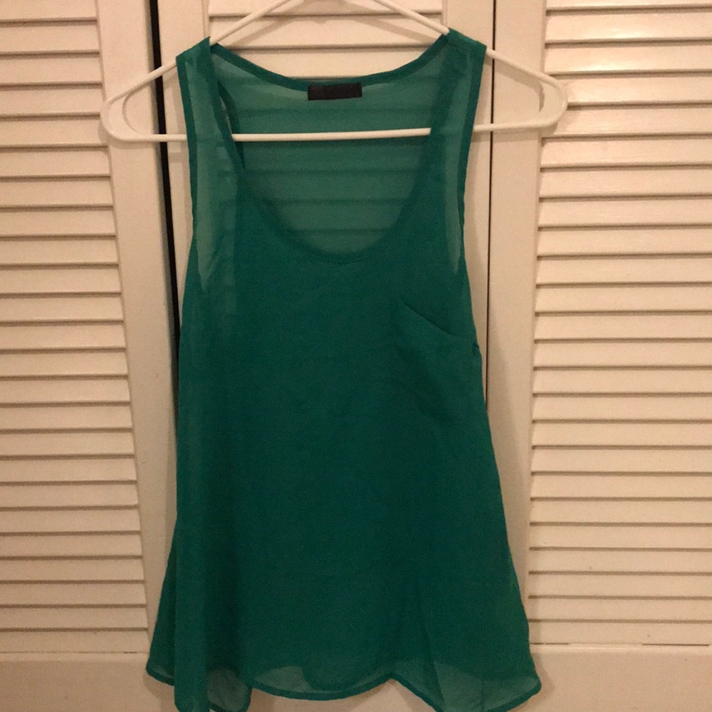 🛍 Sheer Green Pocket Tank
